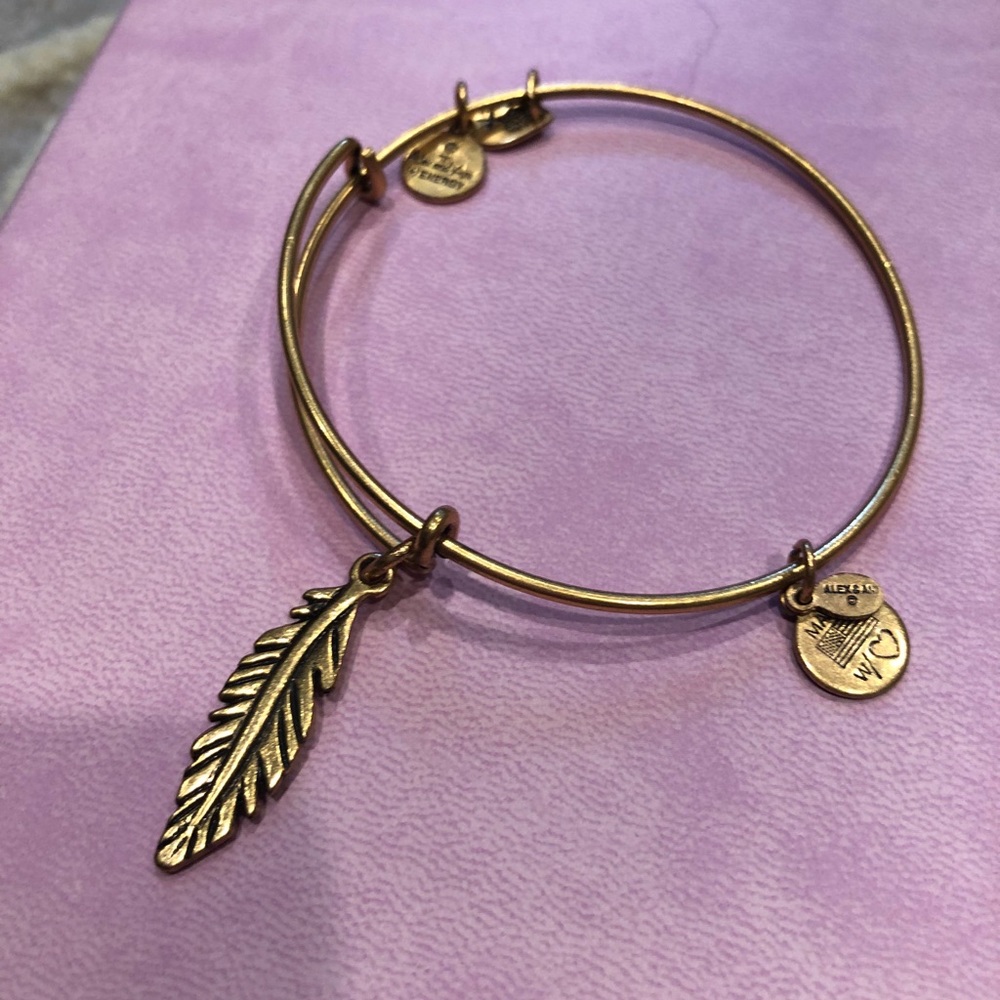 Alex and Ani feather charm bangle